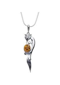 Kette mit Anh&auml;nger OSTSEE-SCHMUCK "- Fuchs - Silber 925/000 - Bernstein" Gr. 50, silber (silber 925, silberfarben, wei&szlig;), Schmuck_Sets, Damen, 50, Silber 925 (Sterlingsilber)