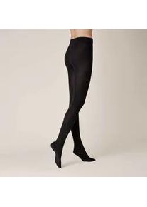 Strickstrumpfhose Kunert "Strumpfhose Liz", Damen, Gr. 44-46, schwarz (schwarz 0070), Obermaterial: 97% Baumwolle CO. 3% Elasthan EL., Strumpfhosen