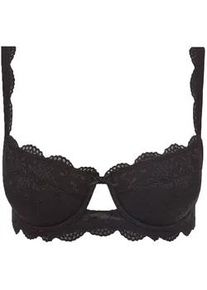 Dirndl-BH Nina von C. "Balconnet Dirndl BH Silver Edition", Damen, Gr. 75, Cup G, schwarz, Obermaterial: 86% Polyamid PA. 14% Elasthan EL., BHs Dirndl-BH