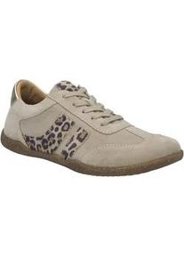 Sneaker Josef Seibel "Cassandra 11", Damen, Gr. 38, beige kombiniert, Veloursleder, Schuhe Sneaker, Halbschuh, Komfortschuh, Schn&uuml;rschuh mit Lederinnensohle, G-Weite