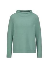 Rundhalspullover GOLDNER "Kurzgr&ouml;&szlig;e Langarm Ottoman-Design, Turtleneck", Damen, Gr. 25, gr&uuml;n (graugr&uuml;n), Obermaterial: 47% Polyester PES. 47% Viskose CV. 6% Elasthan EL., Pullover Rundhalspullover, Turtleneck