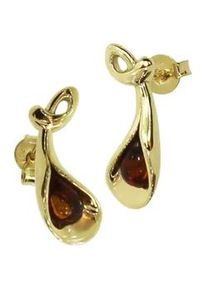 Paar Ohrstecker OSTSEE-SCHMUCK "- Jeanne - Gold 375/000 - Bernstein" Gr. 18, gold (goldfarben, gelb), Ohrringe, Damen, Gelbgold 375