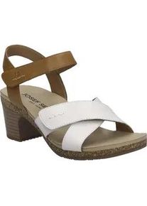 Sandale Josef Seibel "Grace 01, offwhite-kombi", Damen, Gr. 37, wei&szlig; (sanftes wei&szlig;, kombi), Obermaterial: 100% Rindsleder Leather cow., Schuhe Sandale