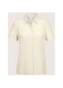 Madeleine Mode Kurzarmbluse MADELEINE "Hemdbluse Elegante Sommerbluse mit Hemdkragen", Damen, Gr. 48, wei&szlig; (perlwei&szlig;), Obermaterial: 100% Viskose CV., Modern, normal, Blusen