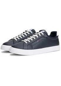 Sneaker Tommy Hilfiger "ICON COURT LIGHT ESS", Herren, Gr. 44, dunkelblau, Leder, Lederimitat, Schuhe Sneaker, Freizeitschuh, Halbschuh, Schn&uuml;rschuh, weich gepolsterter Schaftrand