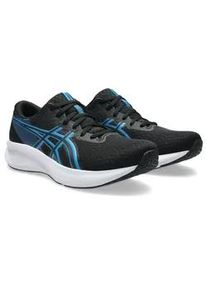 Laufschuh asics "PATRIOT 14", Herren, Gr. 47, schwarz, aegean blau, Synthetik, Schuhe Laufschuh, atmungsaktives Mesh-Obermaterial, Energiegeladene Mittelsohle