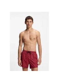 Badeshorts HUGO UNDERWEAR "AARON", Herren, Gr. XXL (56), N-Gr, open pink 694, Web, Obermaterial: 100% Polyester. Futter: 100% Polyester, Badehosen Badeshorts, mit Schachbrett-Logos, elastischer Bund