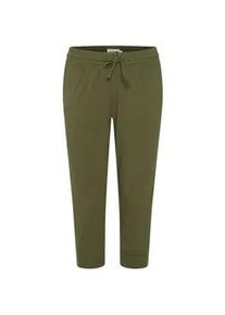 Caprihose oxmo "Caprihose OXOdda", Damen, Gr. XS, N-Gr, gr&uuml;n (olivine), Obermaterial: 95% Baumwolle CO. 5% Elasthan EL., Hosen Caprihose