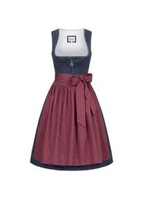 N&uuml;bler Dirndl N&Uuml;BLER "Dirndl midi Gesr", Damen, Gr. 38, EURO, blau, Obermaterial: 100% Baumwolle CO., Kleider