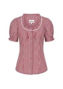 N&uuml;bler Dirndlbluse N&Uuml;BLER "Trachtenbluse Kurzarm Natascha", Damen, Gr. 52, rot, Obermaterial: 70% Baumwolle CO. 30% Polyester PES., Blusen Dirndlbluse