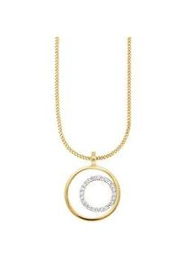 CAI Kette mit Anh&auml;nger CA&Iuml; "925/-Sterling Silber vergoldet Topas", gelb, Halsketten, Damen, 42+3cm, Silber 925 (Sterlingsilber), L: 45 B: 17mm, gl&auml;nzend, B:17mm