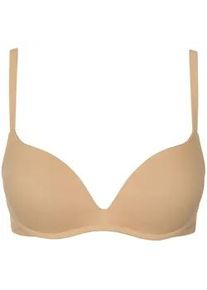 Push-up-BH LISCA "Push up BH ohne B&uuml;gel Maya", Damen, Gr. 70, Cup C, beige (powder beige), Obermaterial: 67% Polyamid PA. 33% Elasthan EL., BHs Push-up-BH