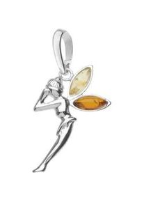 Kettenanh&auml;nger OSTSEE-SCHMUCK "- Elfe - Silber 925/000 - Bernstein" Gr. 34, silber (silber 925, silberfarben, wei&szlig;), Schmuckanh&auml;nger, Damen, Silber 925 (Sterlingsilber), Kettenanh&auml;nger