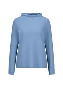Rundhalspullover GOLDNER "Langarm Ottoman-Design, Turtleneck", Damen, Gr. 50, blau, Obermaterial: 47% Polyester PES. 47% Viskose CV. 6% Elasthan EL., Pullover Rundhalspullover, Turtleneck