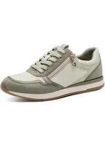 Plateausneaker Tamaris, Damen, Gr. 40, mintgr&uuml;n kombiniert, Lederimitat, Textil, kontrastfarbene Details, Schuhe Plateausneaker, Schn&uuml;rschuh, Freizeitschuh, Halbschuh in veganer Verarbeitung