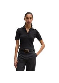 Marc O'Polo Poloshirt MARC O'POLO "mit TENCELTM Modal", Damen, Gr. XXL, deep night blau, Obermaterial: 58% Baumwolle, 38% Modal, 4% Elasthan, unifarben, slim fit, Shirts