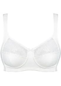 B&uuml;gelloser BH SuSa "BH ohne B&uuml;gel Basic", Damen, Gr. 105, Cup D, beige (ivory), T&uuml;ll, Obermaterial: 51% Polyamid PA. 24% Baumwolle CO. 21% Elasthan EL. 4% Polyester PES., BHs