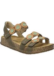 Sandale Josef Seibel "Hannah 13, oliv-multi", Damen, Gr. 37, gr&uuml;n (oliv, multi), Obermaterial: 100% Rindsleder Leather cow., Schuhe Sandale