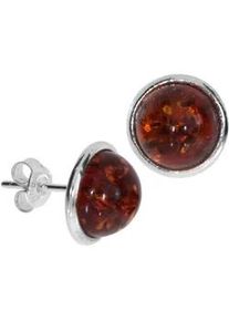 Paar Ohrstecker OSTSEE-SCHMUCK "- Classic 10 mm - Silber 925/000 - Bernstein" Gr. 12, silber (silber 925, silberfarben, wei&szlig;), Ohrringe, Damen, Silber 925 (Sterlingsilber)