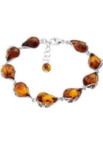 Armband OSTSEE-SCHMUCK "- Gabi - Silber 925/000 - Bernstein" Gr. 17, silber (silber 925, silberfarben, wei&szlig;), Armb&auml;nder, Damen, Silber 925 (Sterlingsilber), Armband