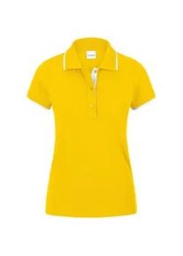 Madeleine Mode Kurzarmshirt MADELEINE "Poloshirt Klassisches Poloshirt", Damen, Gr. 42, gelb (sonnengelb), Obermaterial: 97% Baumwolle CO. 3% Elasthan EL., Modern, normal, Shirts