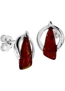 Paar Ohrstecker OSTSEE-SCHMUCK "- Trine - Silber 925/000 - Bernstein" Gr. 14, silber (silber 925, silberfarben, wei&szlig;), Ohrringe, Damen, Silber 925 (Sterlingsilber)