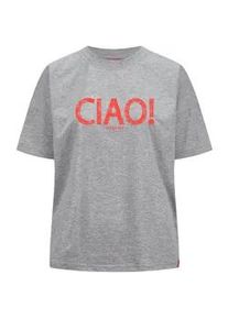T-Shirt SALZHAUT "Shirt LEEV-CIAO", Damen, Gr. S, grau (grau melange), Obermaterial: 100% Baumwolle CO., Shirts T-Shirt