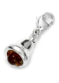 Kettenanh&auml;nger OSTSEE-SCHMUCK "- Glocke - Silber 925/000 - Bernstein" Gr. 20, silber (silber 925, silberfarben, wei&szlig;), Schmuckanh&auml;nger, Damen, Silber 925 (Sterlingsilber), Kettenanh&auml;nger