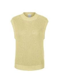 Madeleine Mode Longpullover MADELEINE "Pullunder Pullunder mit Stehkragen", Damen, Gr. 40, gelb (buttergelb), Obermaterial: 100% Baumwolle CO., Modern, Pullover Longpullover