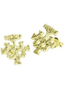 Paar Ohrstecker OSTSEE-SCHMUCK "- Hiddensee 15 x 13 mm - Gold 333/000 -" Gr. 15, gold (gold 333, goldfarben, gelb), Ohrringe, Damen, Gelbgold 333