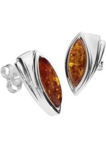 Paar Ohrstecker OSTSEE-SCHMUCK "- Rieke - Silber 925/000 - Bernstein" Gr. 18, silber (silber 925, silberfarben, wei&szlig;), Ohrringe, Damen, Silber 925 (Sterlingsilber)