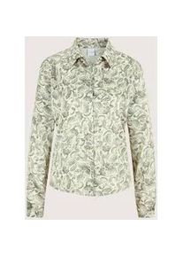 Madeleine Mode Langarmbluse MADELEINE "Paisleybluse Elegante Viskosebluse mit Knopfleiste", Damen, Gr. 48, wei&szlig; (perlwei&szlig;, multicolor), Obermaterial: 100% Viskose CV., Modern, Blusen