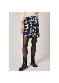 Minirock Street One, Damen, Gr. 40, shadowed navy, Stoff, 100% Polyester, gemustert, normal knielang, R&ouml;cke Minirock, Middle Waist