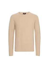 Strickfleece-Pullover INDICODE "Strickpullover IDJadas", Herren, Gr. XL, beige (cornstalk), Obermaterial: 90% Baumwolle CO. 10% Polyamid PA., Pullover