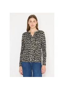 Langarmshirt Cecil, Damen, Gr. XS (36), raw khaki, Web, 50% Modal, 50% Baumwolle, gemustert, normal normal, Rundhals, abgesteppt, Shirts Langarmshirt, mit grafischem Muster