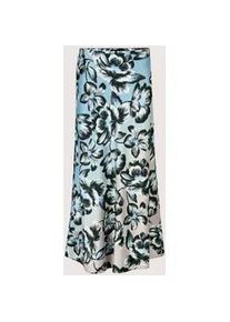 Madeleine Mode Midirock MADELEINE "Midirock Eleganter Floral-Druck f&uuml;r stilvolle Auftritte", Damen, Gr. 34, schwarz (cappuccino, schwarz, multicolor), Obermaterial: 100% Polyester PES., Modern, R&ouml;cke, Bundlos