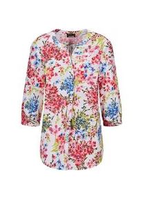 Tunika GOLDNER "Schlupfbluse mit floralem Muster", Damen, Gr. 46, bunt (bunt, gemustert), Obermaterial: 100% Polyester PES., figurumspielend, Tuniken, Schlitze an der Seitennaht