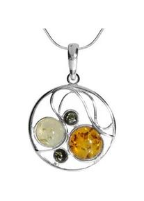 Kette mit Anh&auml;nger OSTSEE-SCHMUCK "- Smilla - Silber 925/000 - Bernstein" Gr. 45, silber (silber 925, silberfarben, wei&szlig;), Schmuck_Sets, Damen, 45, Silber 925 (Sterlingsilber)