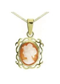 Kette und Anh&auml;nger Set OSTSEE-SCHMUCK "- Konstanze - Gold 333/000 - Gemme" Gr. 42, gold (gold 333, goldfarben, gelb), Schmuck_Sets, Damen, 42, Gelbgold 333