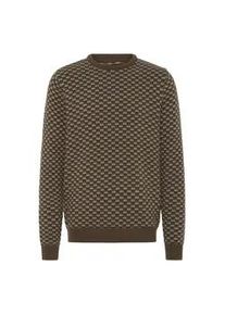 Strickfleece-Pullover Blend "Strickpullover BHBALEN", Herren, Gr. L, schwarz (slate schwarz), Obermaterial: 50% Polyacryl PAN. 50% Baumwolle CO., Pullover