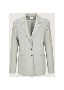 Madeleine Mode Jackenblazer MADELEINE "Blazer Eleganter Einreiher mit Nadelstreifen", Damen, Gr. 42, grau (silbergrau, silberfarben), Obermaterial: 63% Polyester PES. 33% Viskose CV. 2% Elasthan EL. 2% metallisierte Fasern MTF., Modern, gerade, Blazer, schimmerndes Effektgarn