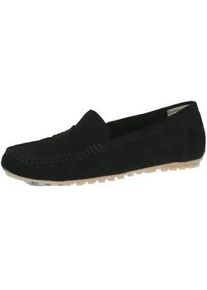 Mokassin Caprice "Caprice Mokassin Veloursleder", Damen, Gr. 38, schwarz, Veloursleder, Schuhe Mokassin