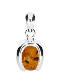 Kettenanh&auml;nger OSTSEE-SCHMUCK "- Ute 10 mm - Silber 925/000 - Bernstein" Gr. 21, silber (silber 925, silberfarben, wei&szlig;), Schmuckanh&auml;nger, Damen, Silber 925 (Sterlingsilber), Kettenanh&auml;nger