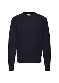 Strickfleece-Pullover Casual Friday "Strickpullover CFANDRO", Herren, Gr. XL, blau (schwarz navy melange), Obermaterial: 50% Polyacryl PAN. 28% Polyester PES. 22% Nylon NY., Pullover