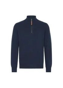 Troyer Blend "Troyer BHMFINTOS", Herren, Gr. XXL, blau (marineblaus), Obermaterial: 70% Baumwolle CO recyc.. 30% Polyester Pol. recyc.., Pullover Troyer