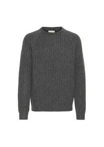 Strickfleece-Pullover Blend "Strickpullover BHDEXTER", Herren, Gr. XXL, grau (iron gate), Obermaterial: 84% Polyester PES. 10% Wolle mw. 6% Nylon NY., Pullover