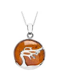 Kette mit Anh&auml;nger OSTSEE-SCHMUCK "- Windfl&uuml;chter 21 mm - Silber 925/000 - Bernstein" Gr. 50, silber (silber 925, silberfarben, wei&szlig;), Schmuck_Sets, Damen, 50, Silber 925 (Sterlingsilber)