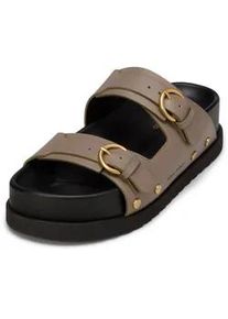 Marc O'Polo Sandale MARC O'POLO "mit verstellbaren Riemen", Damen, Gr. 39, earthy taupe, Obermaterial: 100% Leder (Rind), unifarben, Schuhe Sandale