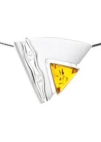 Kette mit Anh&auml;nger OSTSEE-SCHMUCK "- Gleiter-Benita - Silber 925/000 - Bernstein/Zirk." Gr. 45, silber (silber 925, silberfarben, wei&szlig;), Schmuck_Sets, Damen, 45, Silber 925 (Sterlingsilber)