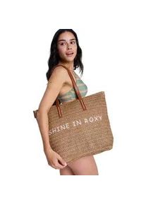 Strandtasche Roxy "In The Tropics", Damen, braunie, Obermaterial: 100% Papier;, Taschen Strandtasche